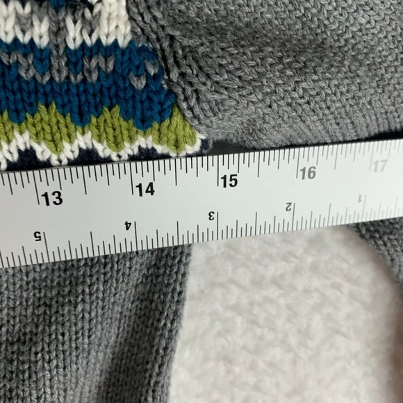 Gymboree Kids Fair Isle Grey Sweater Fleece Neck Lining Size 5-6 NWT 6474 - Picture 5 of 9